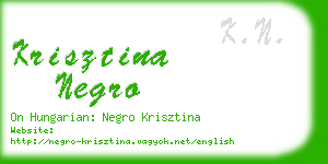 krisztina negro business card